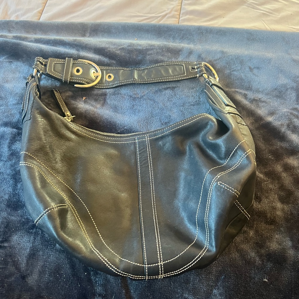 Coach Hobo Bag with silver buckle strap